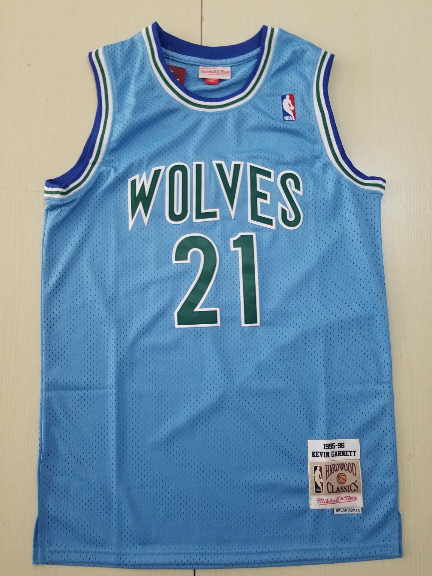 Men Minnesota Timberwolves #21 Garnett light Blue Adidas NBA Jerseys